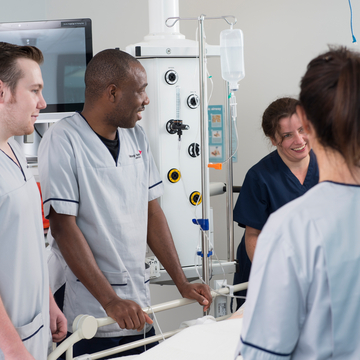 Nursing students in uniform