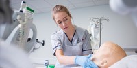 Image of a Nursing student working